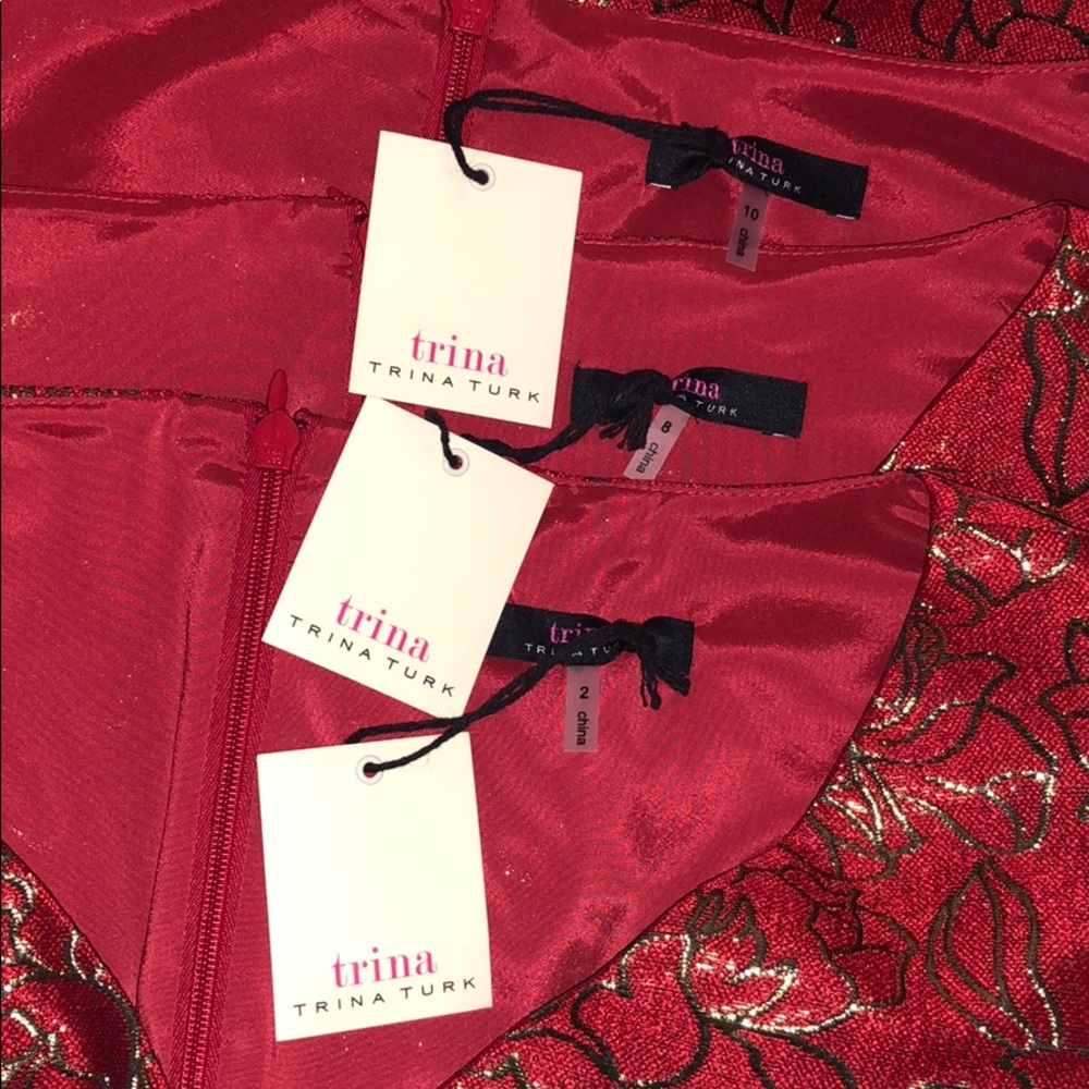New Trina Turk Shaken Not Stirred Jacquard Dress - Picture 7 of 8